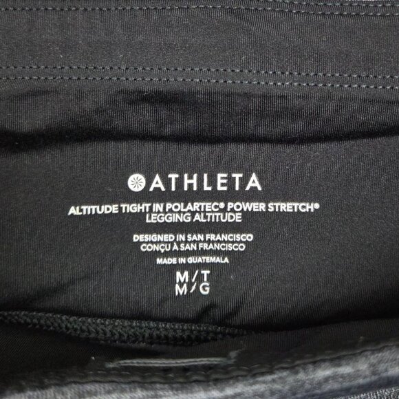 Athleta Altitude Tight Womens Medium Polartec Power Stretch Heather Gray - Picture 8 of 10